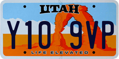UT license plate Y109VP