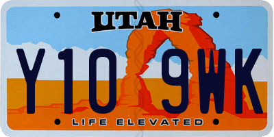 UT license plate Y109WK