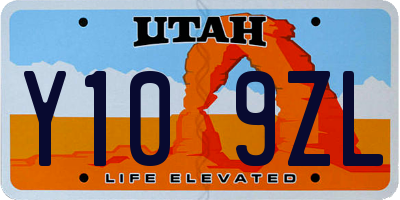 UT license plate Y109ZL