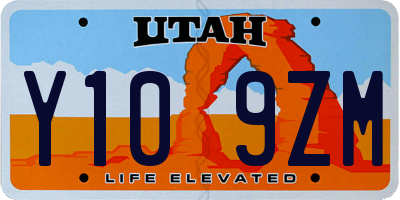 UT license plate Y109ZM