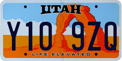UT license plate Y109ZQ