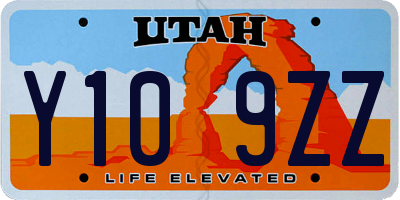 UT license plate Y109ZZ