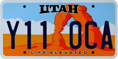 UT license plate Y110CA
