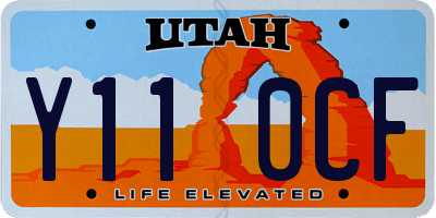 UT license plate Y110CF