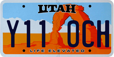 UT license plate Y110CH