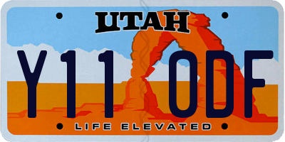 UT license plate Y110DF