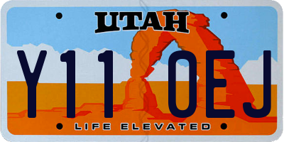 UT license plate Y110EJ