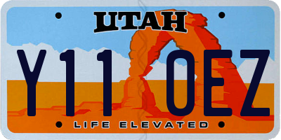 UT license plate Y110EZ