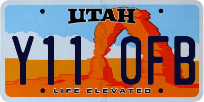 UT license plate Y110FB