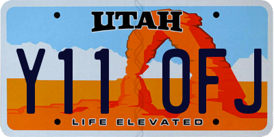 UT license plate Y110FJ