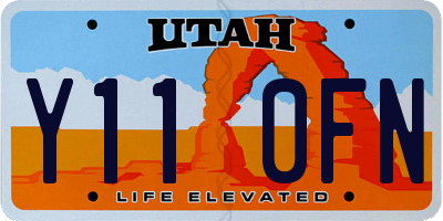 UT license plate Y110FN