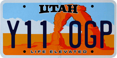 UT license plate Y110GP