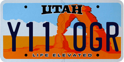 UT license plate Y110GR