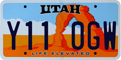 UT license plate Y110GW