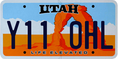 UT license plate Y110HL