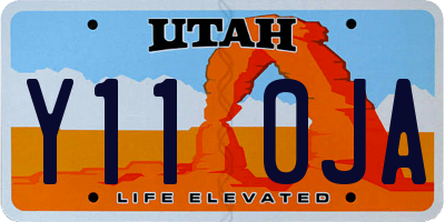 UT license plate Y110JA