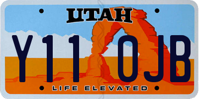 UT license plate Y110JB
