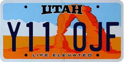UT license plate Y110JF