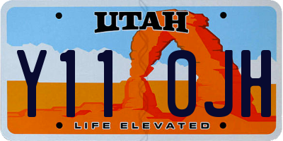 UT license plate Y110JH