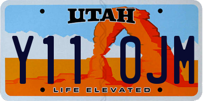 UT license plate Y110JM