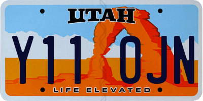 UT license plate Y110JN