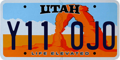 UT license plate Y110JO