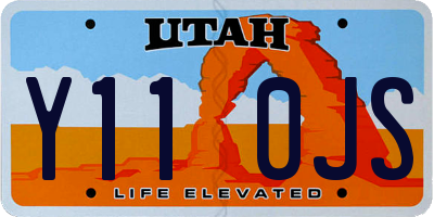 UT license plate Y110JS