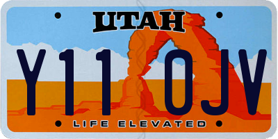 UT license plate Y110JV
