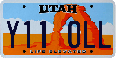 UT license plate Y110LL