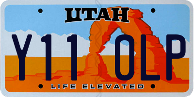 UT license plate Y110LP