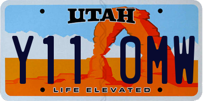 UT license plate Y110MW