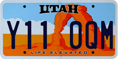 UT license plate Y110QM