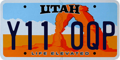 UT license plate Y110QP