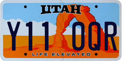 UT license plate Y110QR