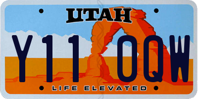 UT license plate Y110QW