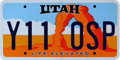 UT license plate Y110SP