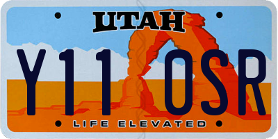 UT license plate Y110SR
