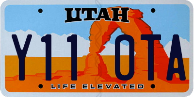 UT license plate Y110TA