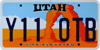 UT license plate Y110TB