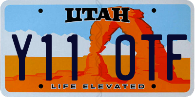 UT license plate Y110TF