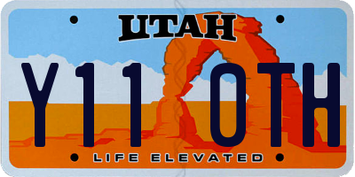 UT license plate Y110TH