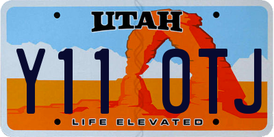 UT license plate Y110TJ