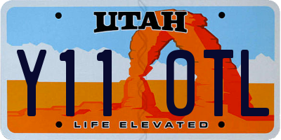 UT license plate Y110TL