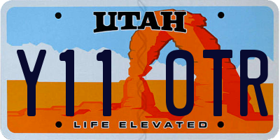UT license plate Y110TR