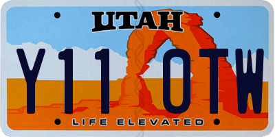 UT license plate Y110TW