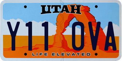 UT license plate Y110VA