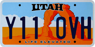 UT license plate Y110VH