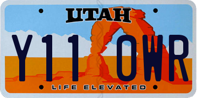UT license plate Y110WR
