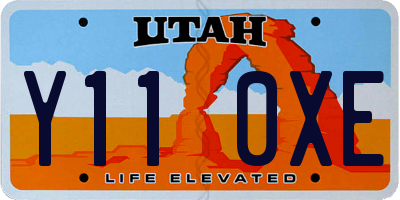 UT license plate Y110XE