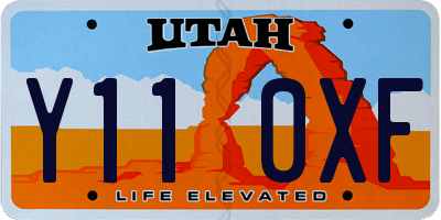 UT license plate Y110XF